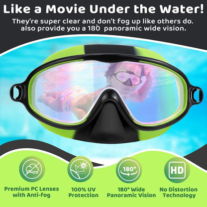 SplashSure - Kids Full Nose Swim Mask